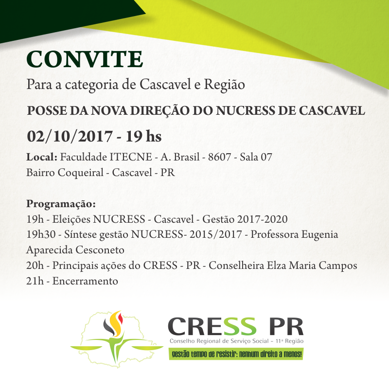 Post Convite Cress - Nucress Cascavel