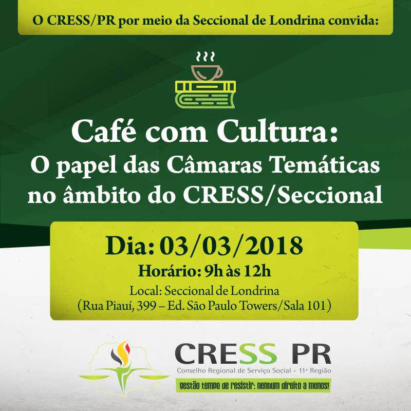 Convite Café com Cultura
