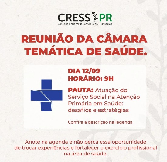 REUNIÃO AMPLIADA – VIRTUAL (21/09/2023) – CRESS 12ª Região